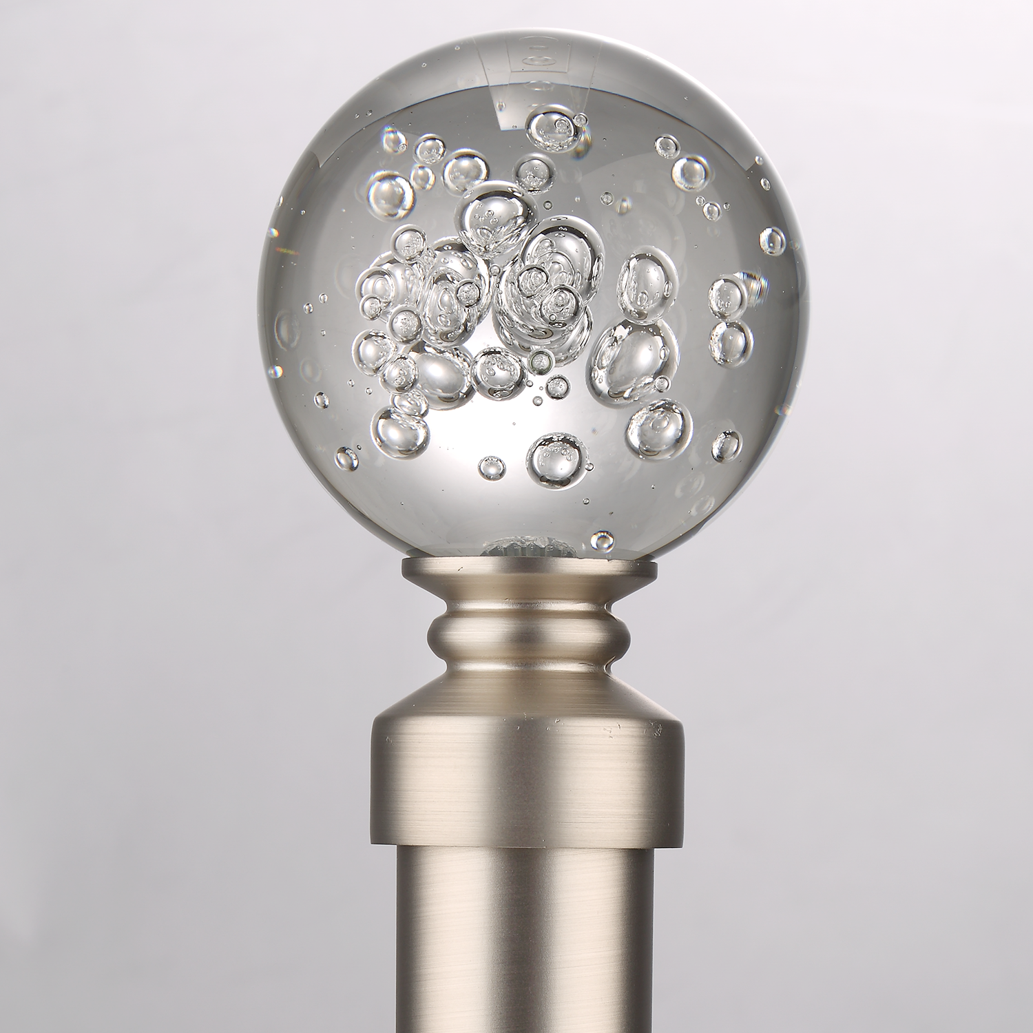 Luméa Brushed Satin Nickel Curtain Rod Set – Smooth Rings, $125 Visit