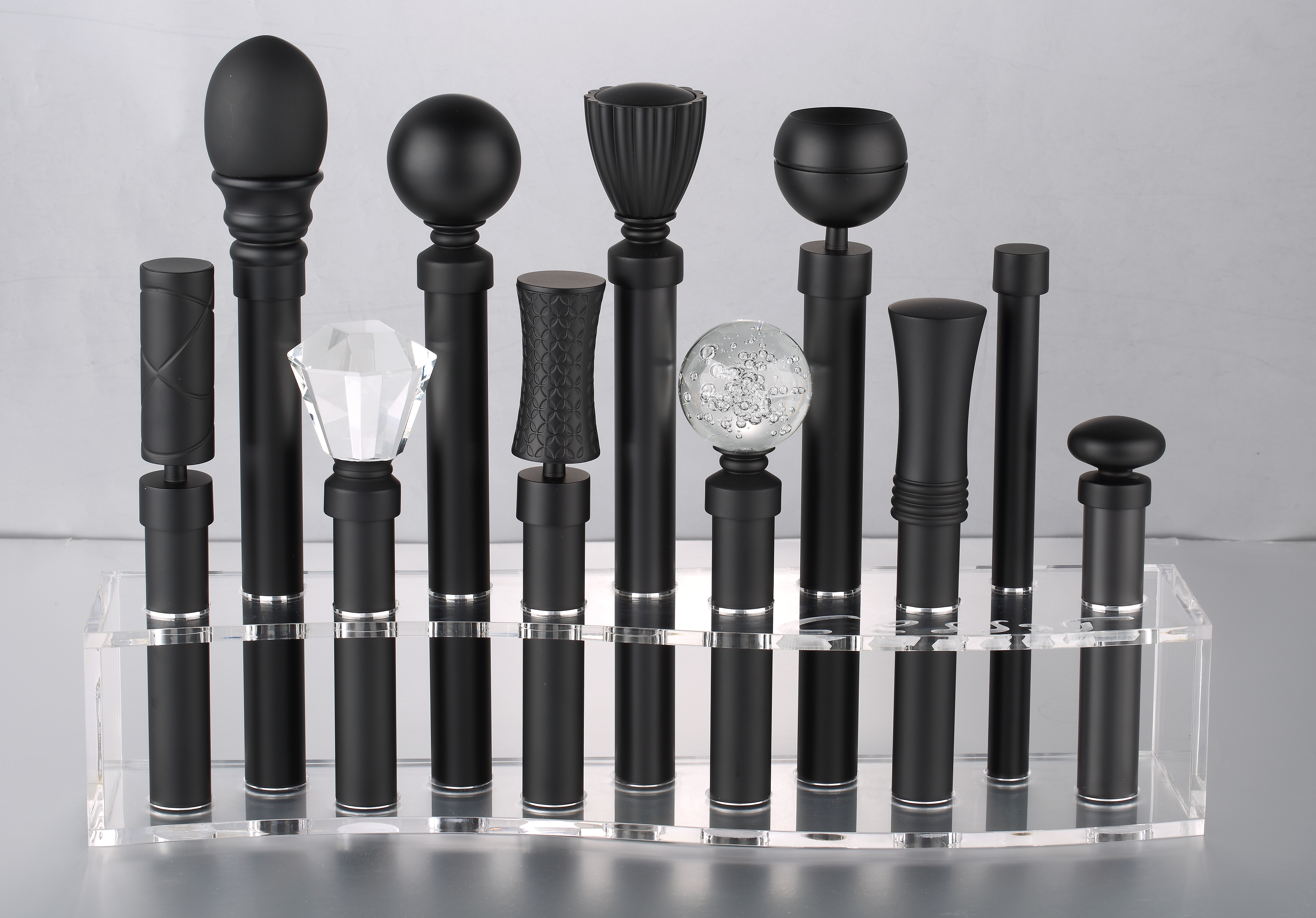 Luméa Classic Satin Black Curtain Rod Set – Smooth Rings, $125 Visit