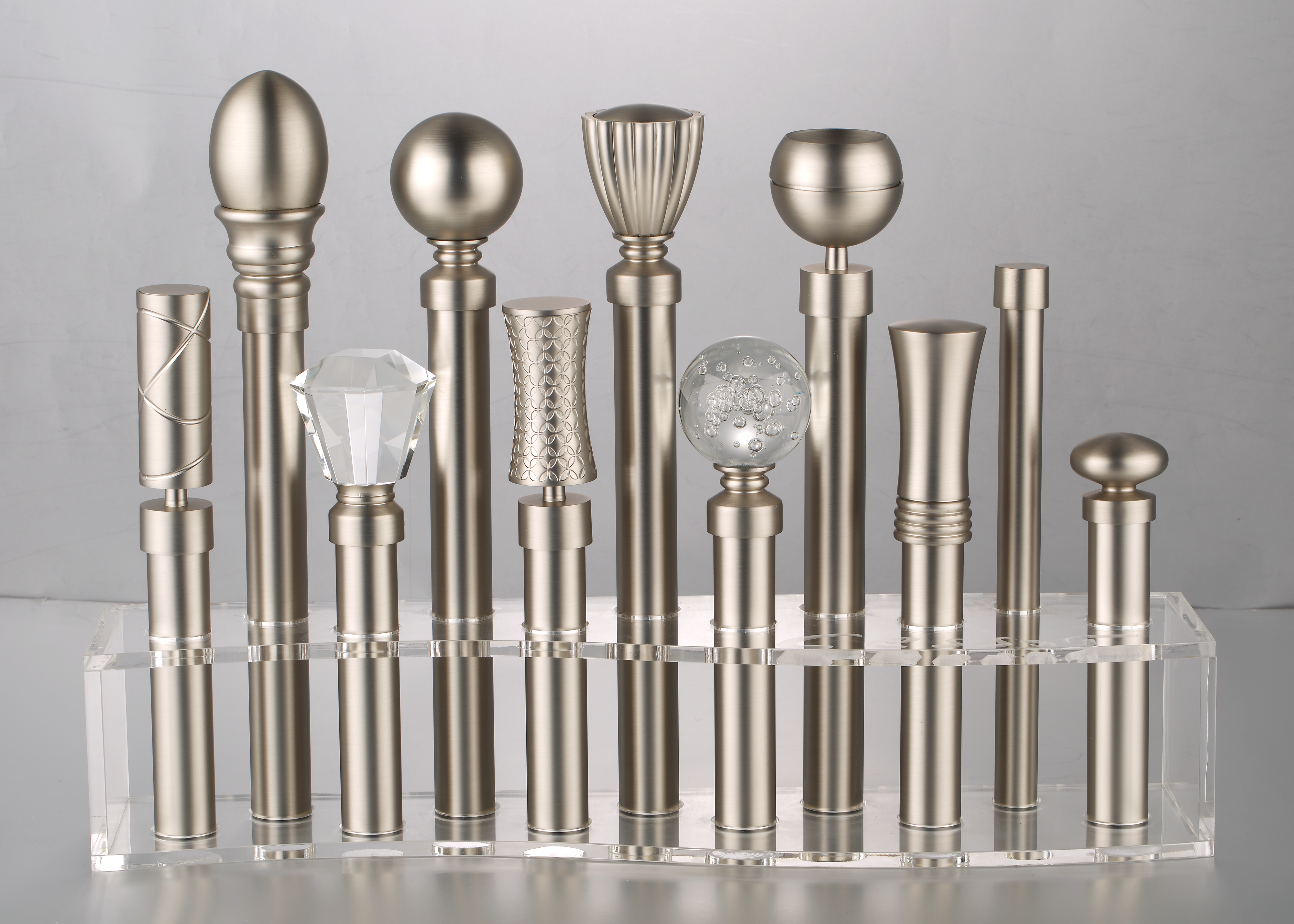 Luméa Brushed Satin Nickel Curtain Rod Set – Smooth Rings, $125 Visit