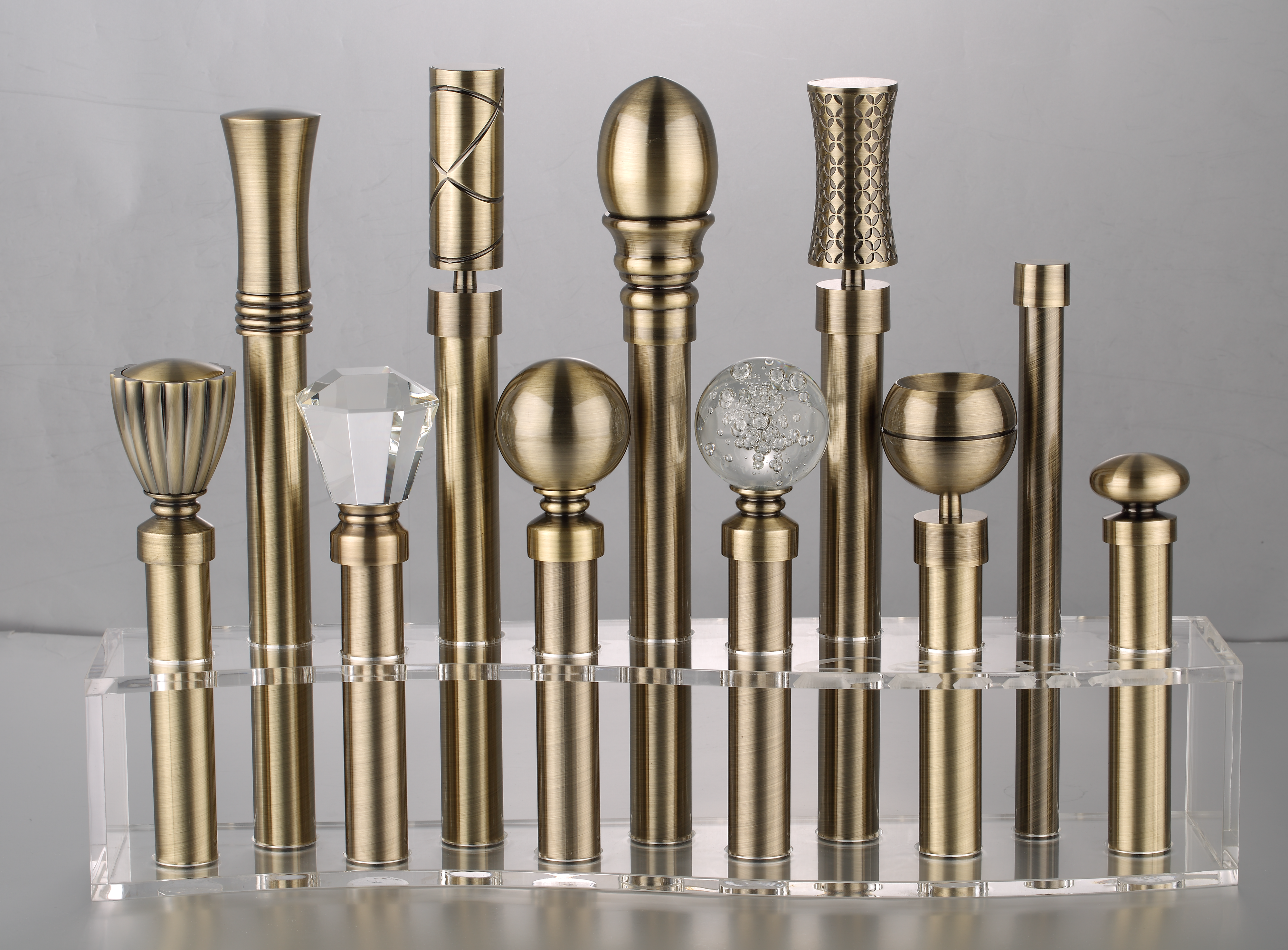 Luméa Brushed Antique Green Bronze Curtain Rod Set – $125 Visit