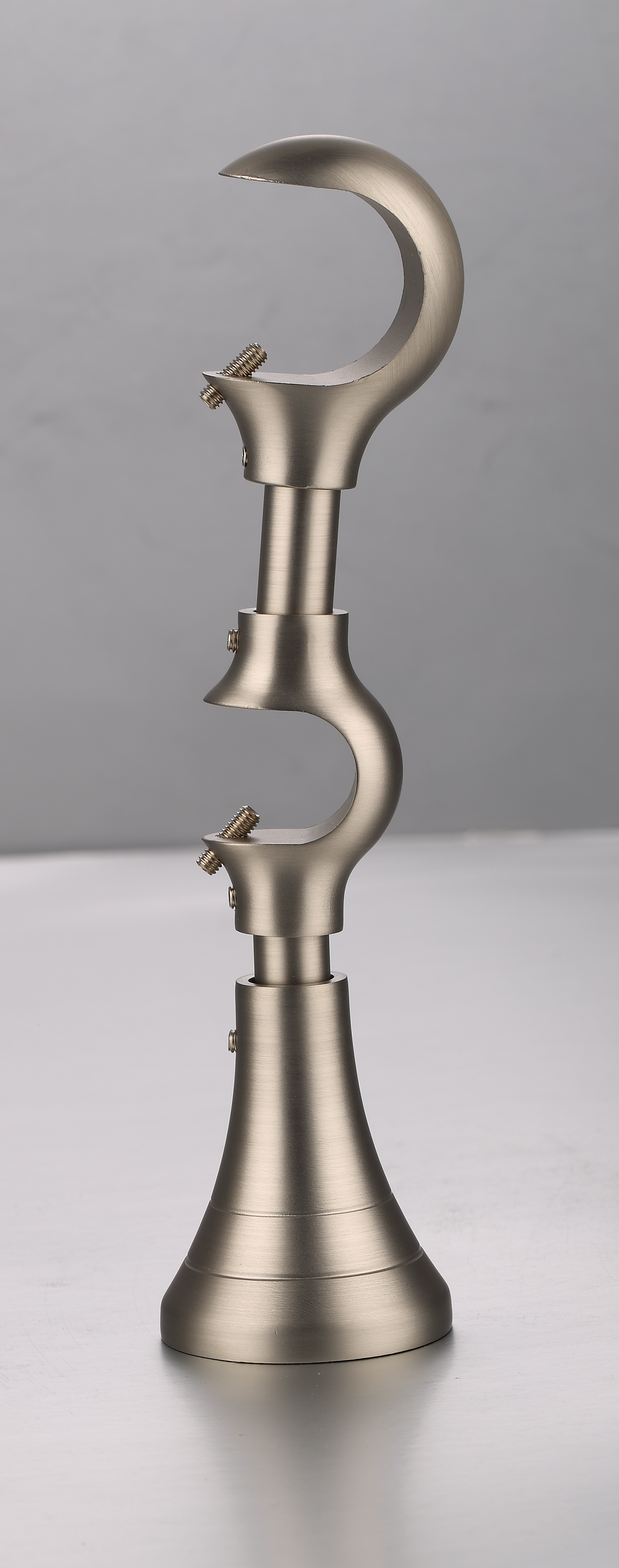 Luméa Brushed Satin Nickel Curtain Rod Set – Smooth Rings, $125 Visit
