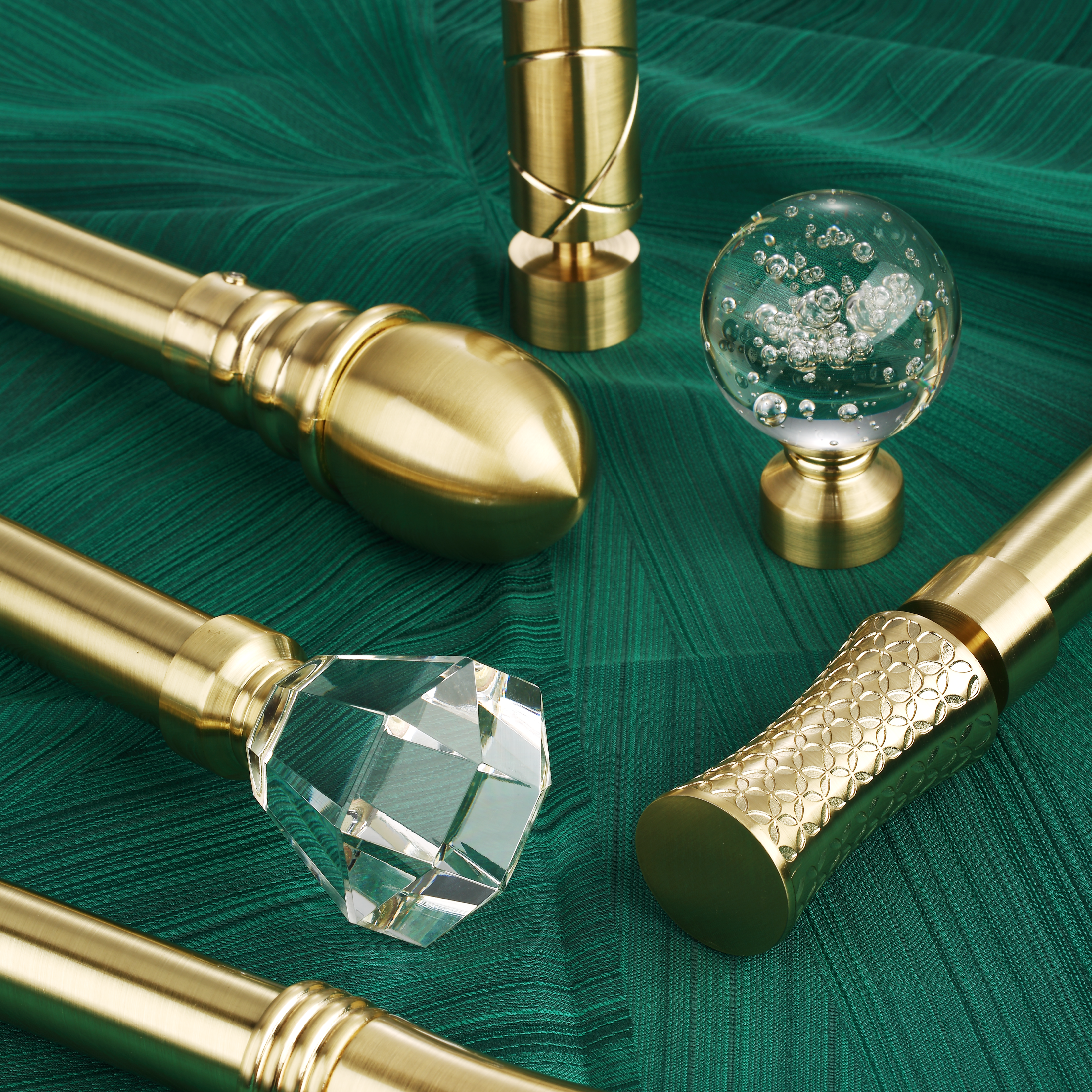 Luméa Brushed Brass Curtain Rod Set – Smooth Rings, $125 Visit