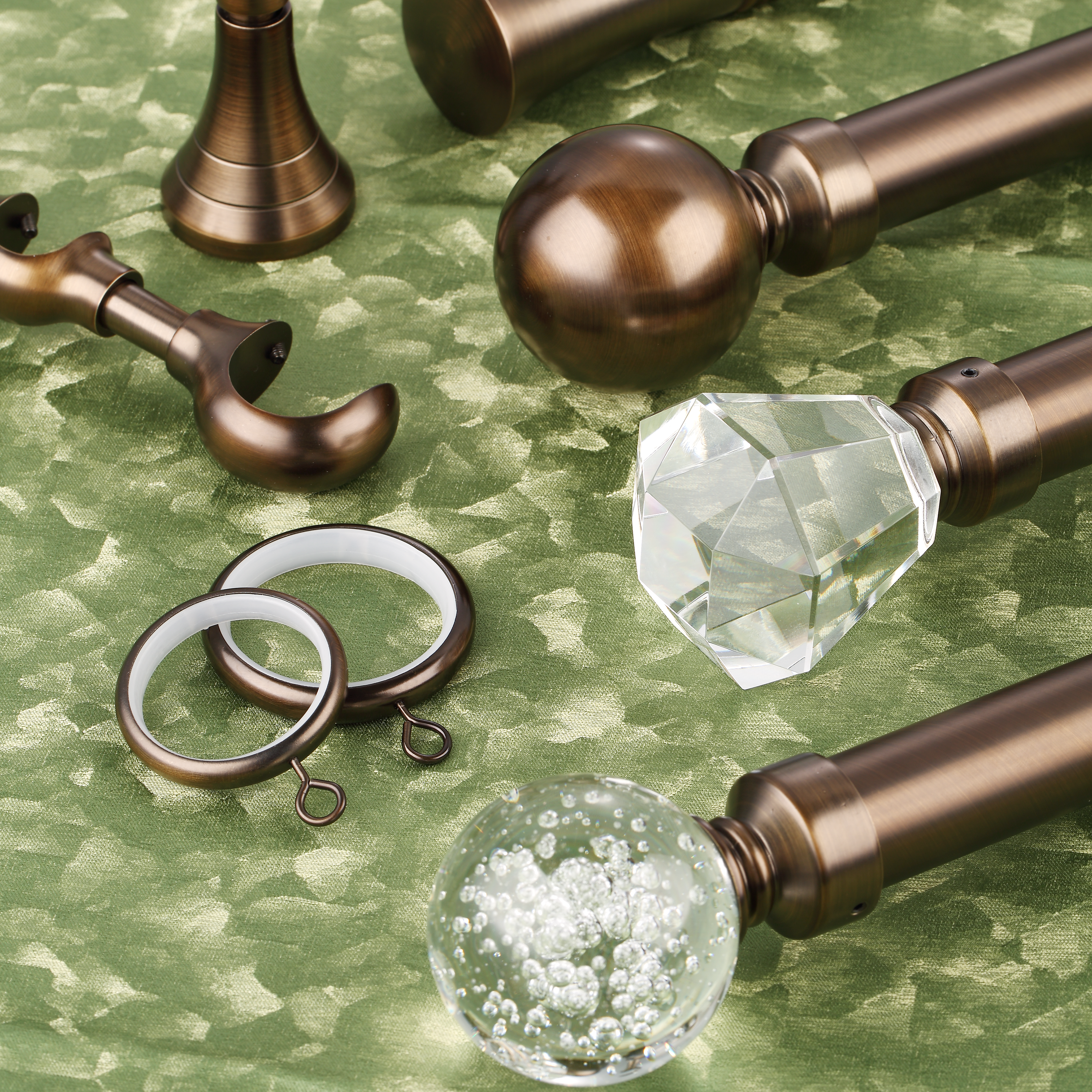 Luméa Heritage Bronze Curtain Rod Set – Smooth Rings, $125 Visit