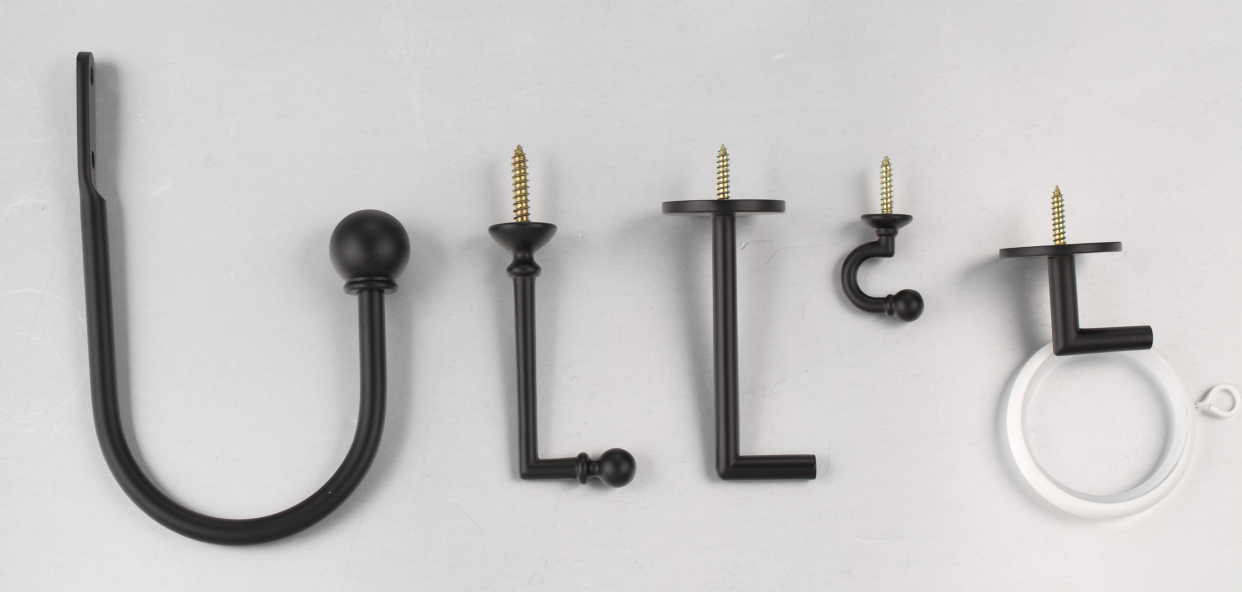 Luméa Classic Satin Black Curtain Rod Set – Smooth Rings, $125 Visit