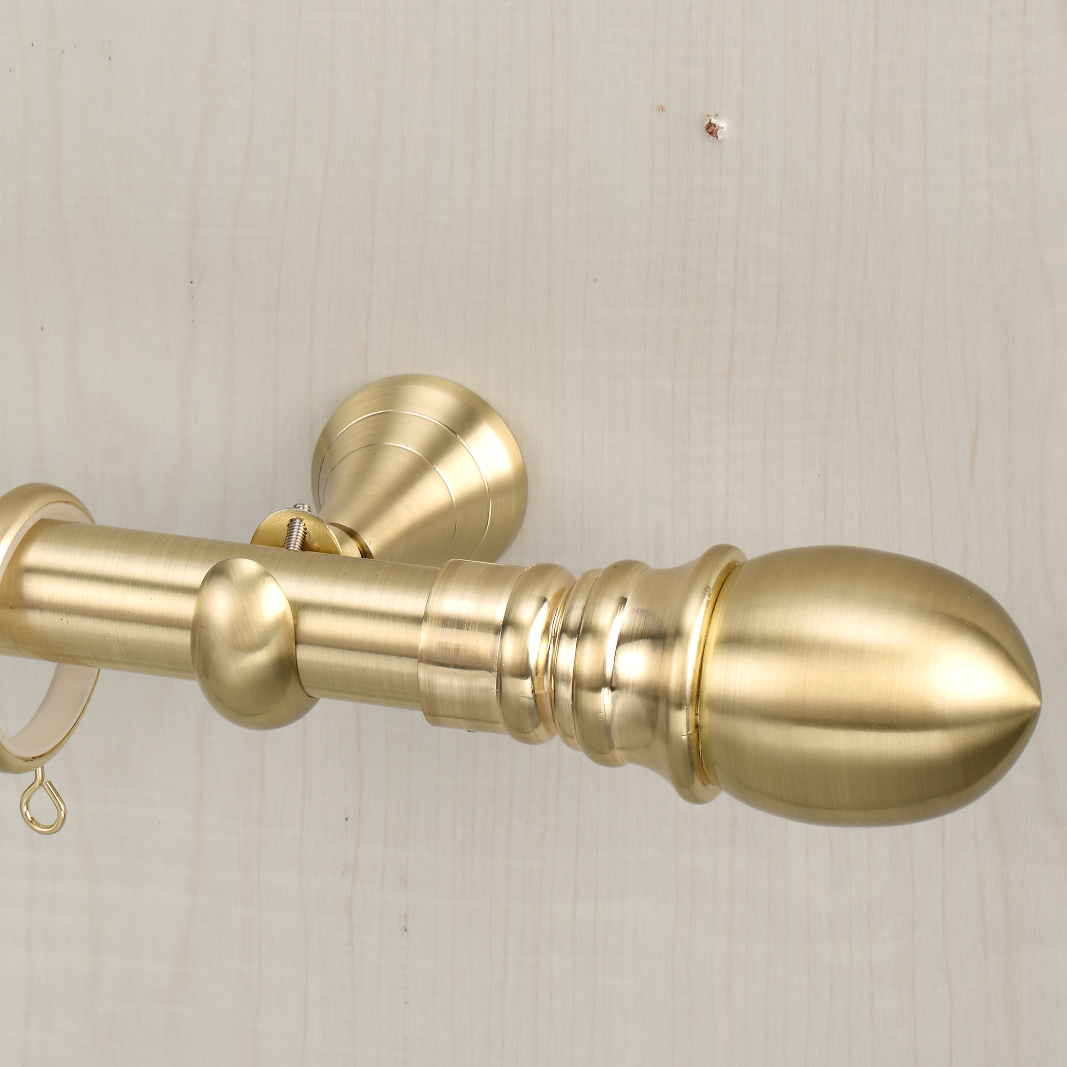 Luméa Brushed Brass Curtain Rod Set – Smooth Rings, $125 Visit
